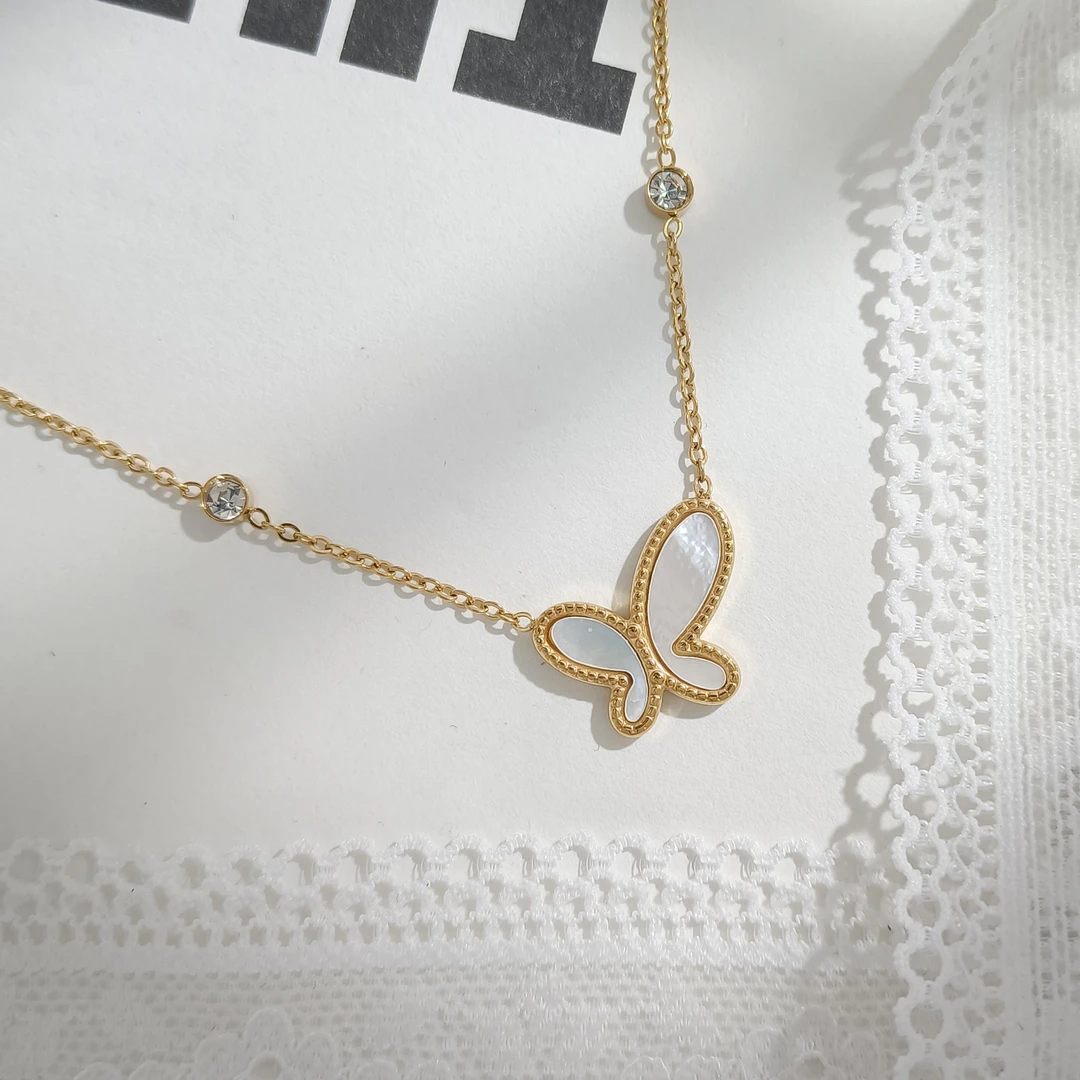 钛钢亚克力项链 ZAF-70355 项链欧美时尚精致小众大方