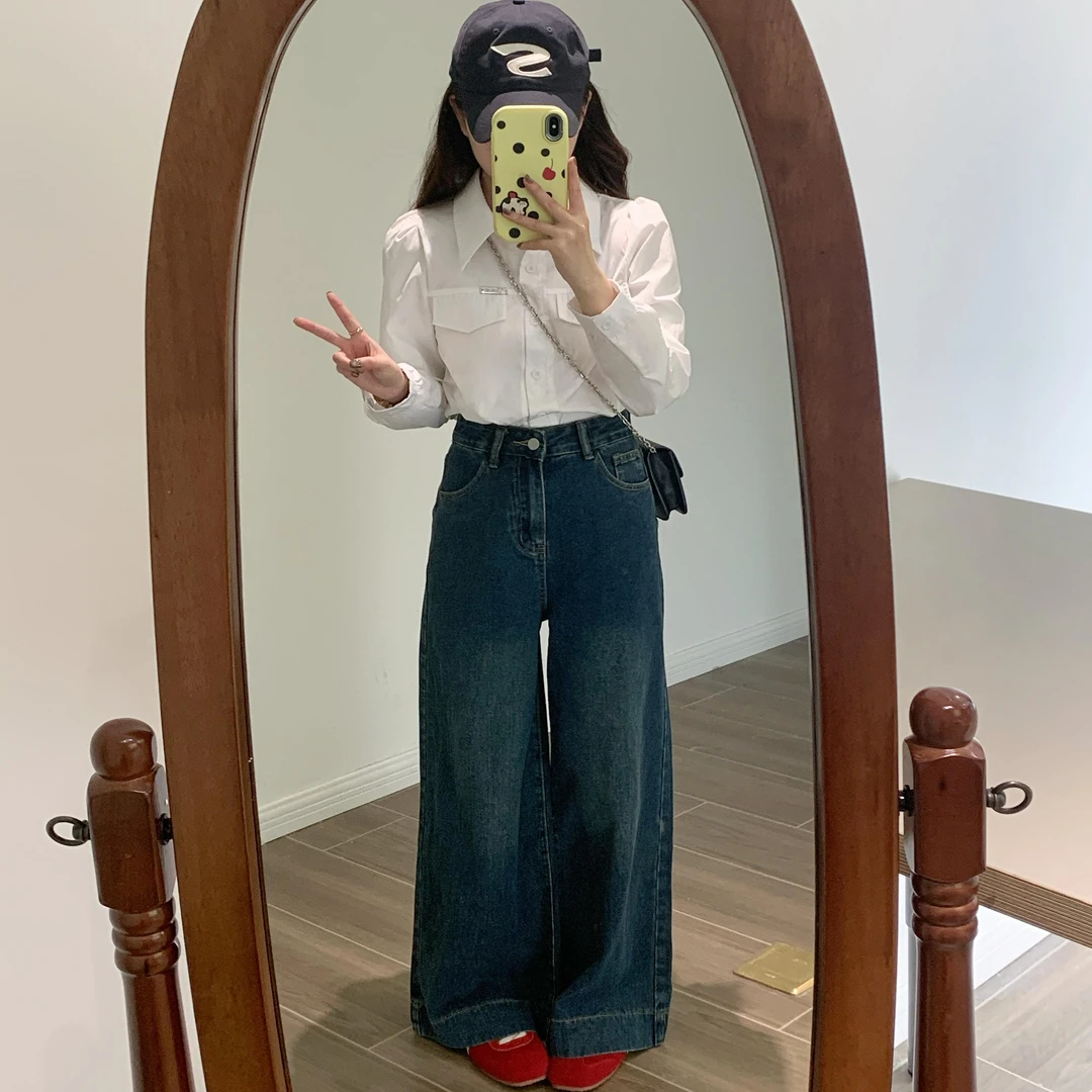 心蓝家 小版型显高衬衣抗皱衬衫女装春装2025新品小个子穿搭150sm