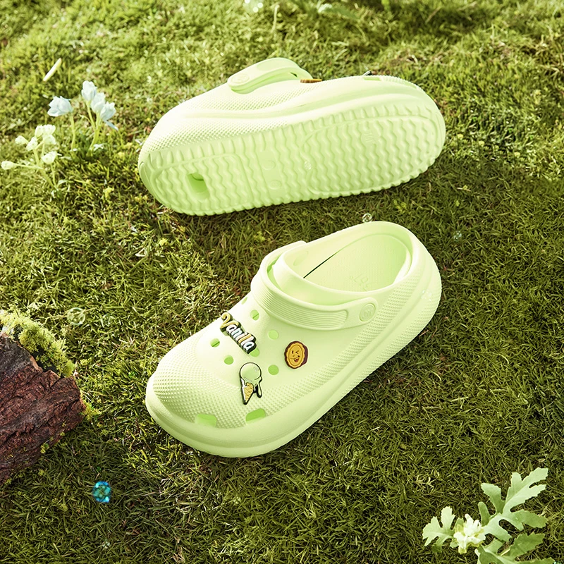 361°【甜筒】女子运动鞋夏季透气休闲鞋拖鞋厚底洞洞鞋外穿拖鞋