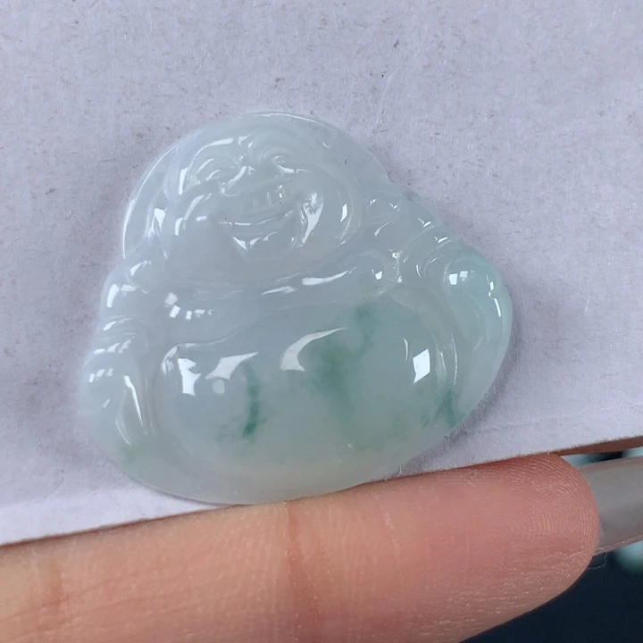 颈饰未镶嵌翡翠佛公吊坠