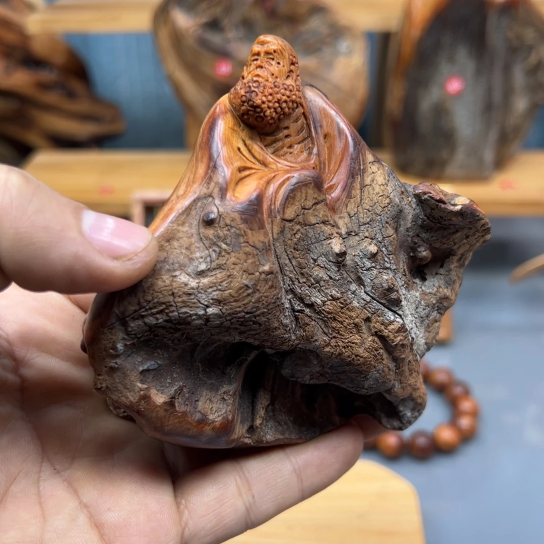 皇***静木崖柏木摆件手把件