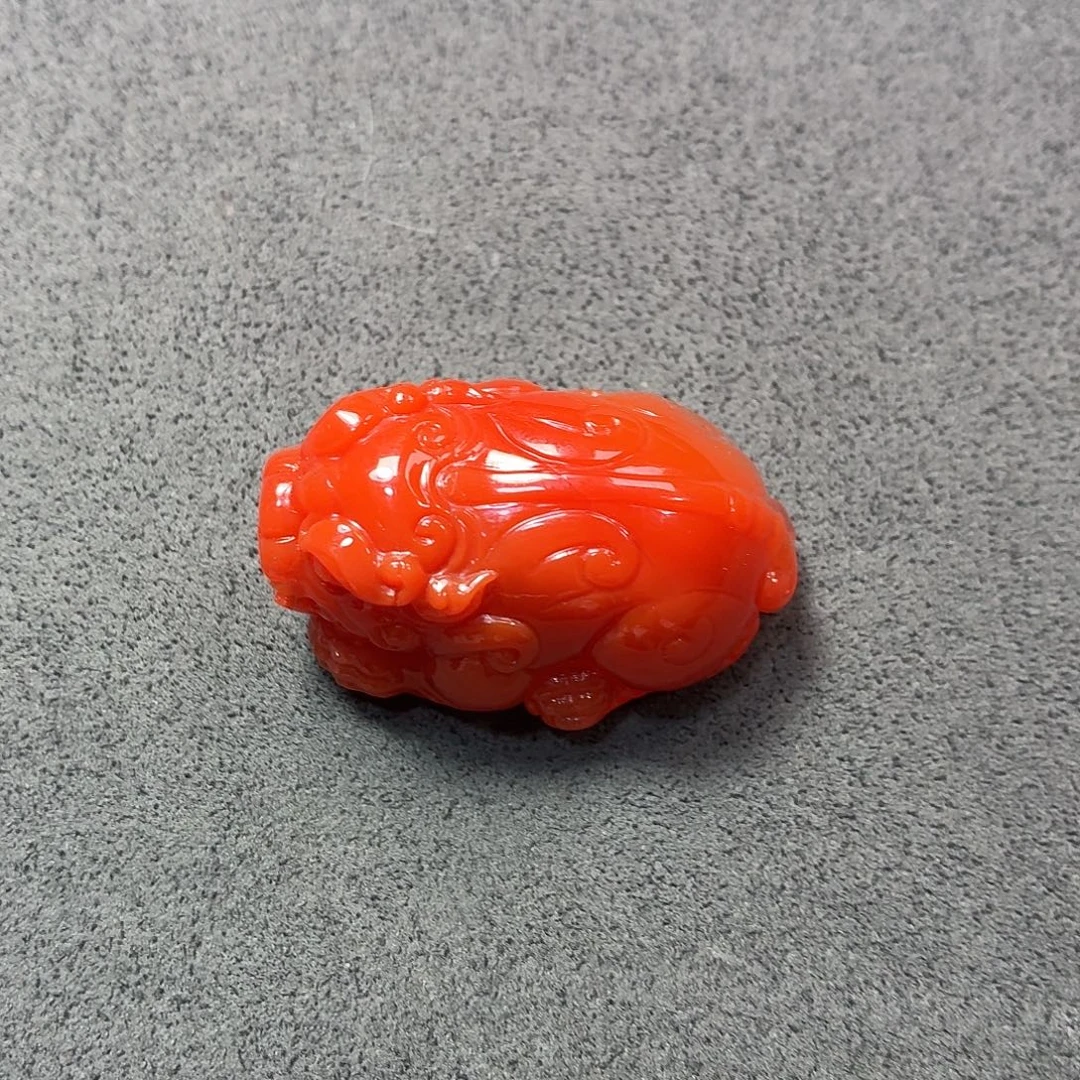 笑***面南红玛瑙未镶嵌貔貅