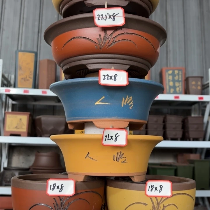 紫砂花盆100-8。