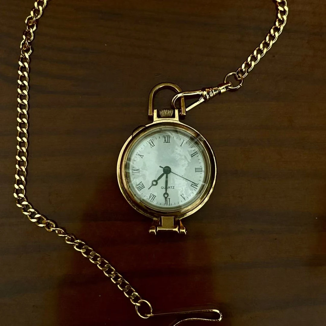 金色怀表复古经典刻字纪念创意适合男士佩戴（以直播间实物为准）