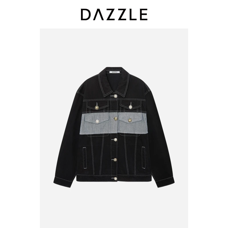 【MD】【赵老板专属】DAZZLE地素牛仔外套黑色牛仔外套2E4RD06