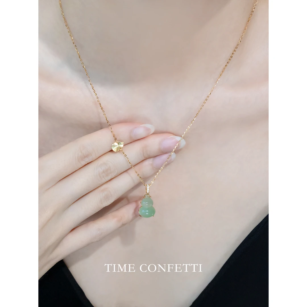 坠链均925银 镀K金【孙二娘】葫芦-轻奢气质百搭葫芦项链TC 10640