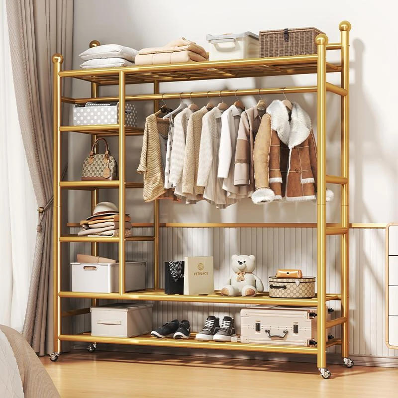 挂衣架落地家用房间挂衣服架子移动室内晾衣架卧室衣架简易衣帽架