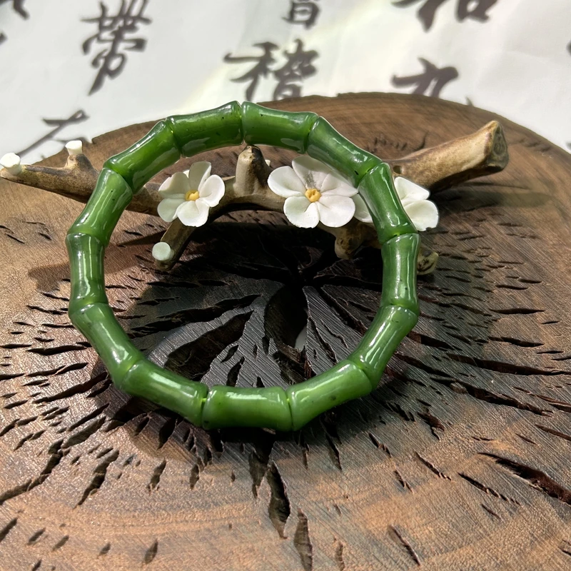 和田玉碧玉竹节手串多样性发其一拍一发一1300008