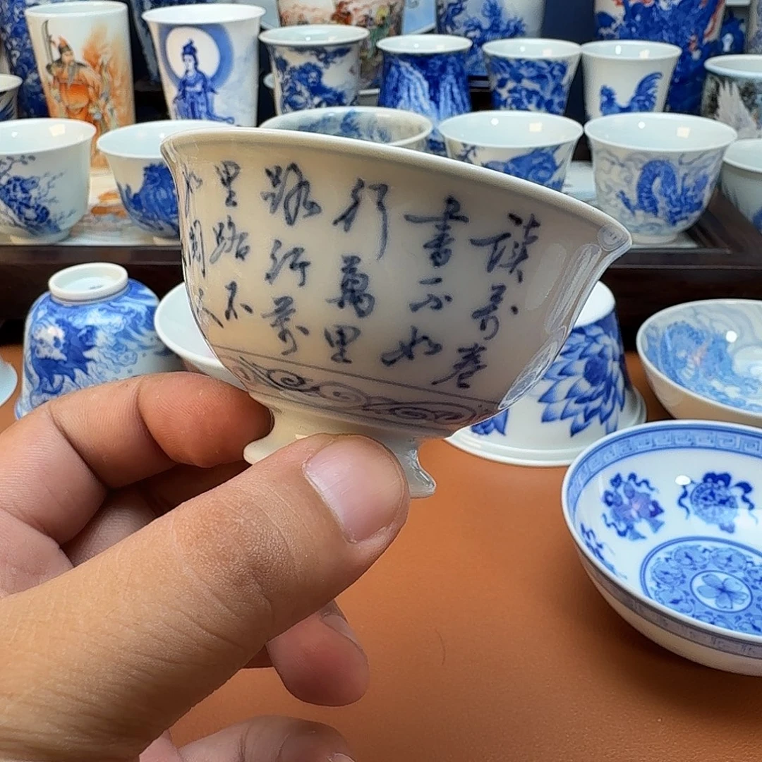 摆件柳**畔景德镇全手工手绘陶瓷