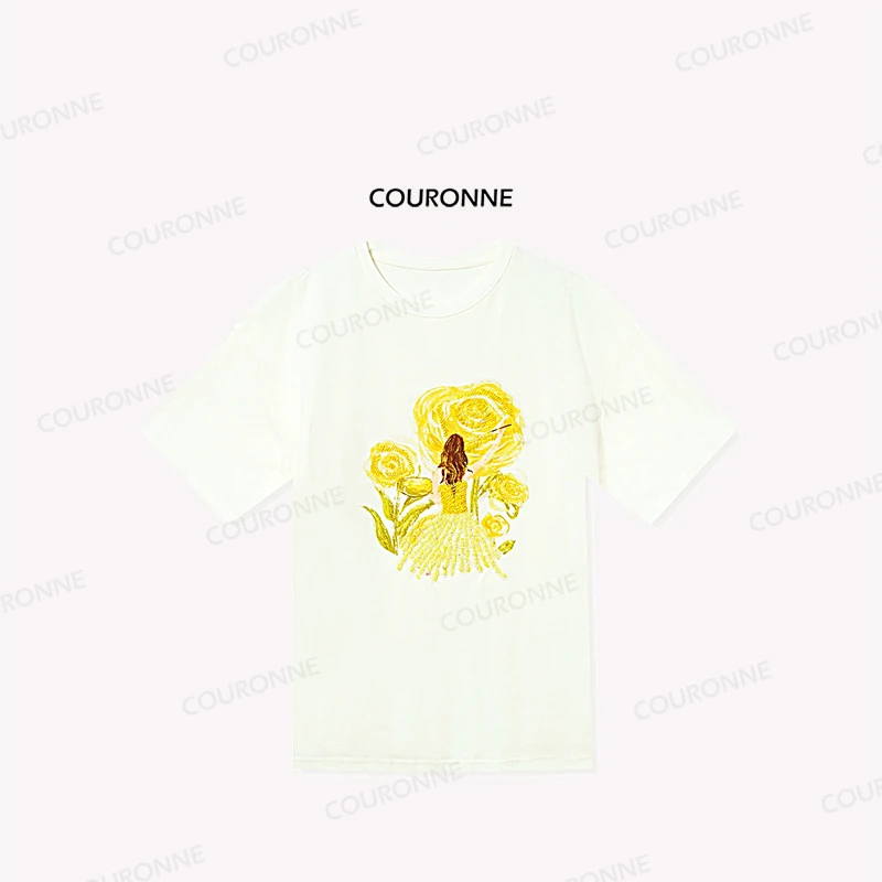 【漾夏花叙】夏季刺绣重工钉珠亮片花朵T恤上衣33132