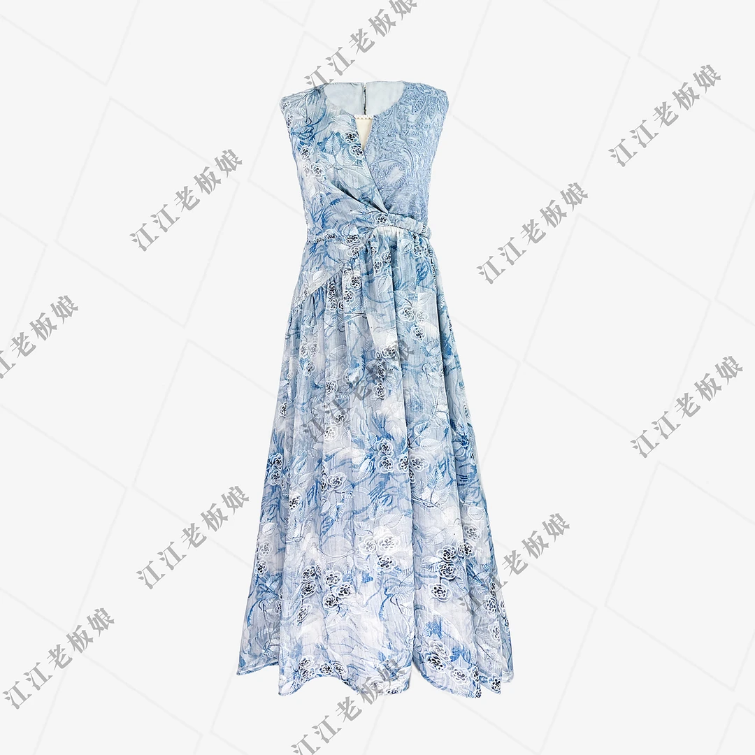 NIMOSHI【莎总】国风夏季新款无袖显瘦时尚连衣裙气质宽松Q1885