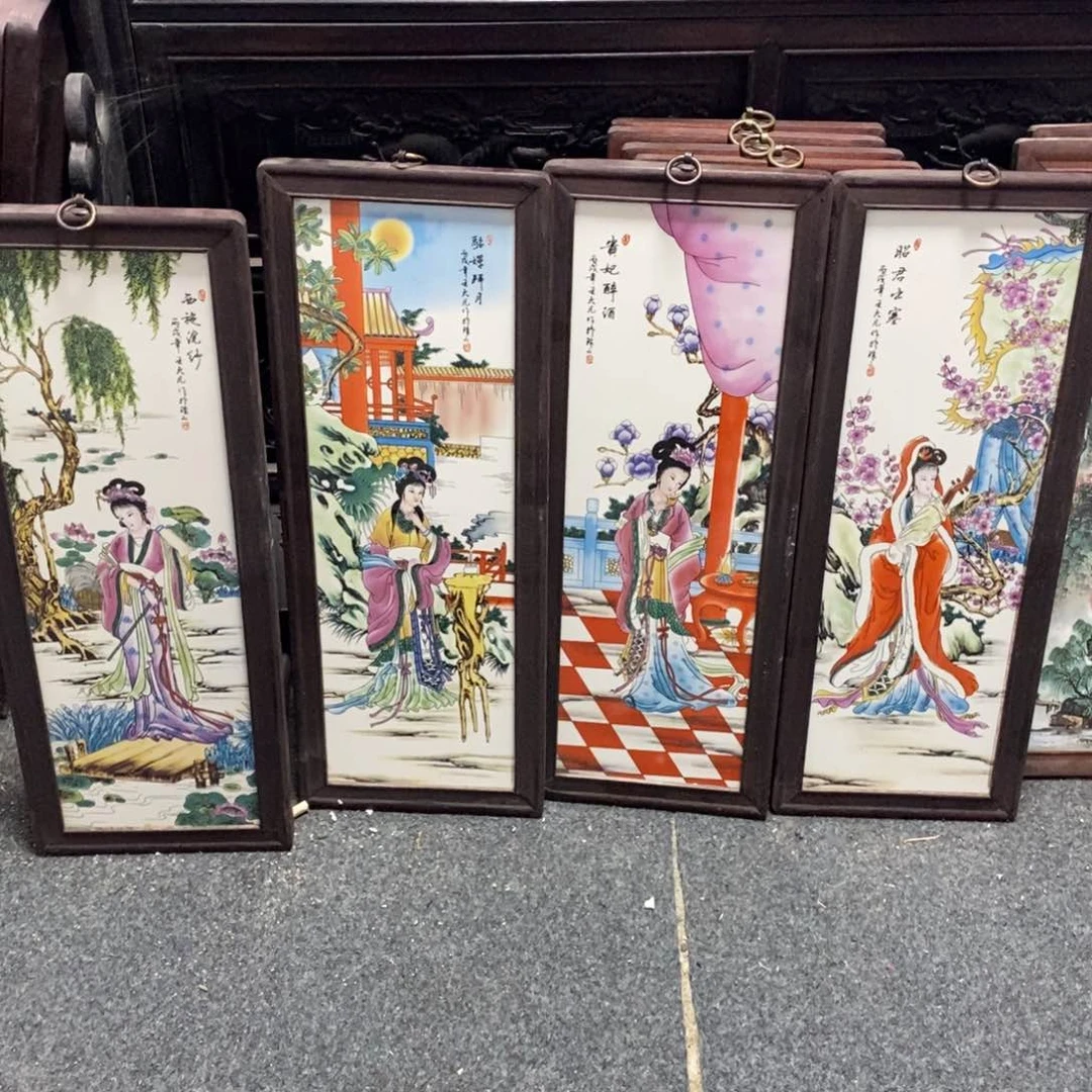 瓷片55*21*4 景德镇瓷板画柴窑烧制