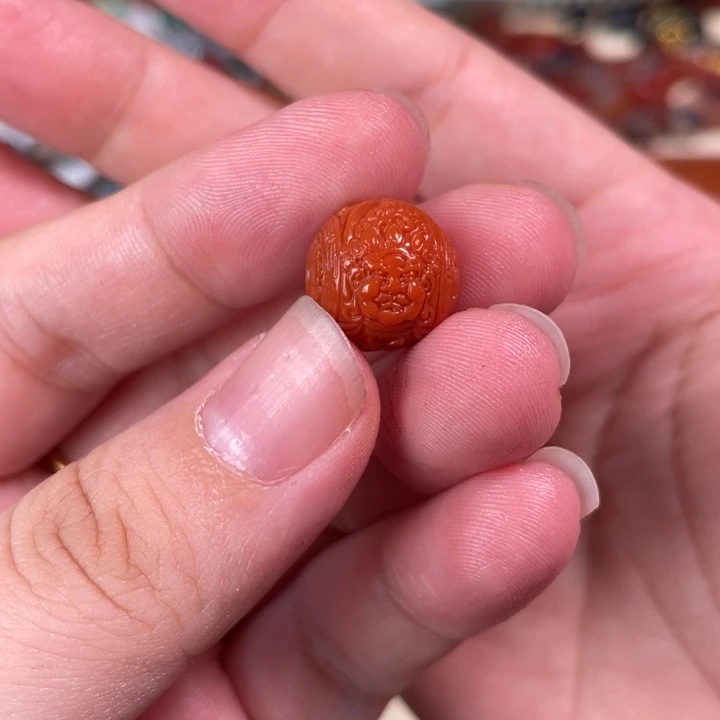 南红玛瑙未镶嵌颈饰16财神南红