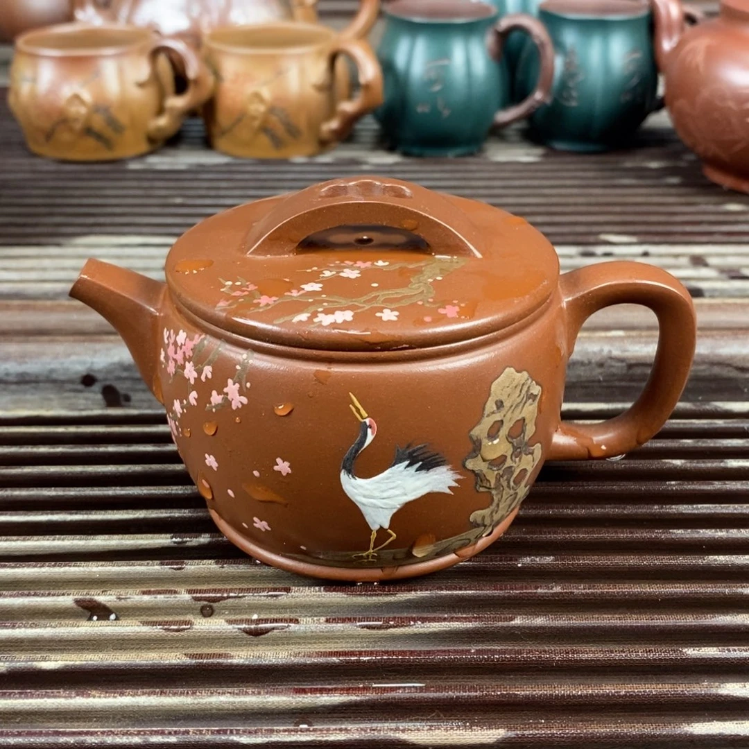 茶案紫砂宜兴原矿紫砂壶毛梅红