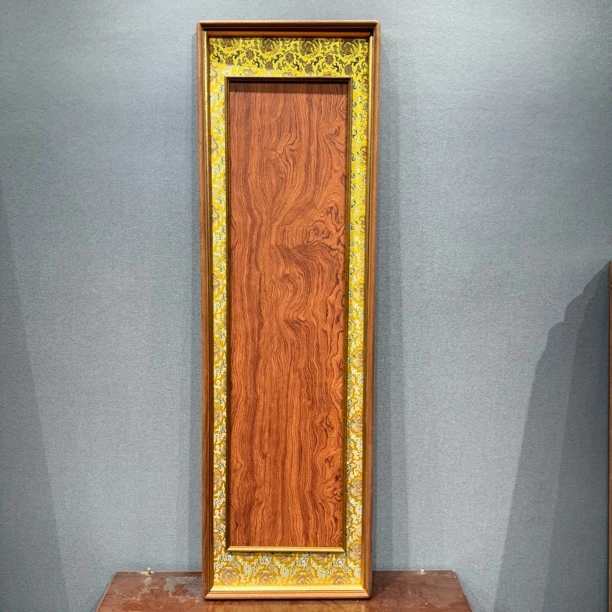 三尺对开框中框—团龙刺绣锦35x120立体框中框画框