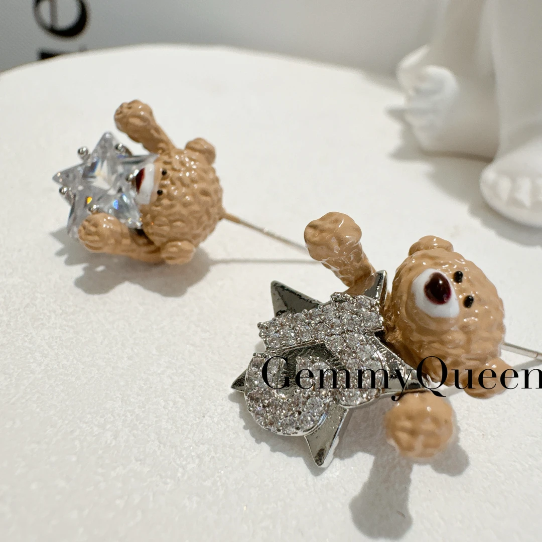 铜合金合成锆石耳饰 GemmyQueen高奢耳环GQ01083