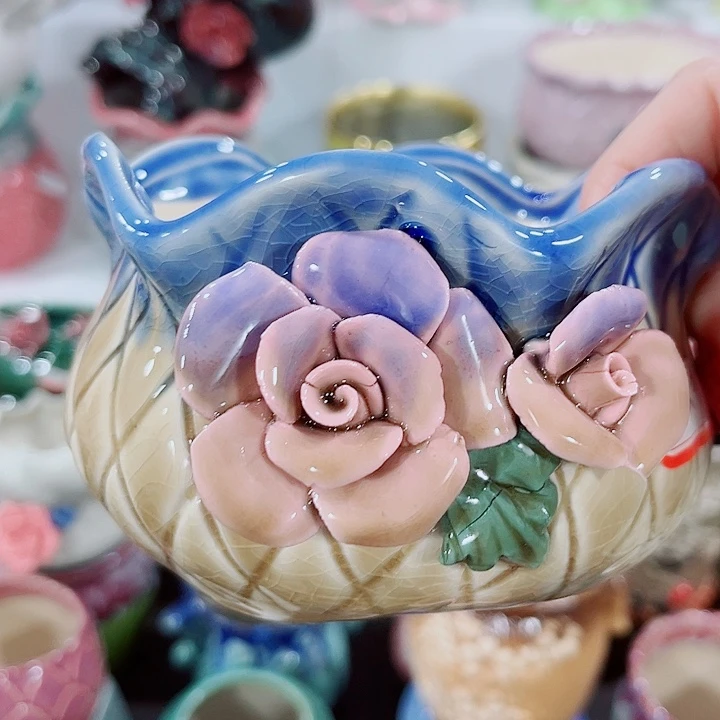 多肉陶瓷花盆满10元包邮