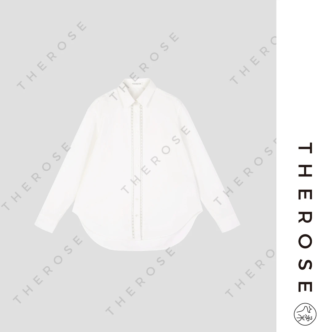 之柔【阳光旅人】高支高密轻盈透气舒适百搭衬衫镂空绣花气质上衣女