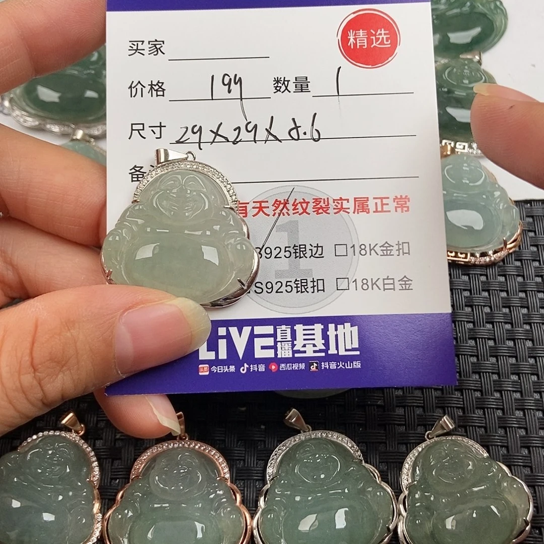 翡翠银S925镶嵌颈饰