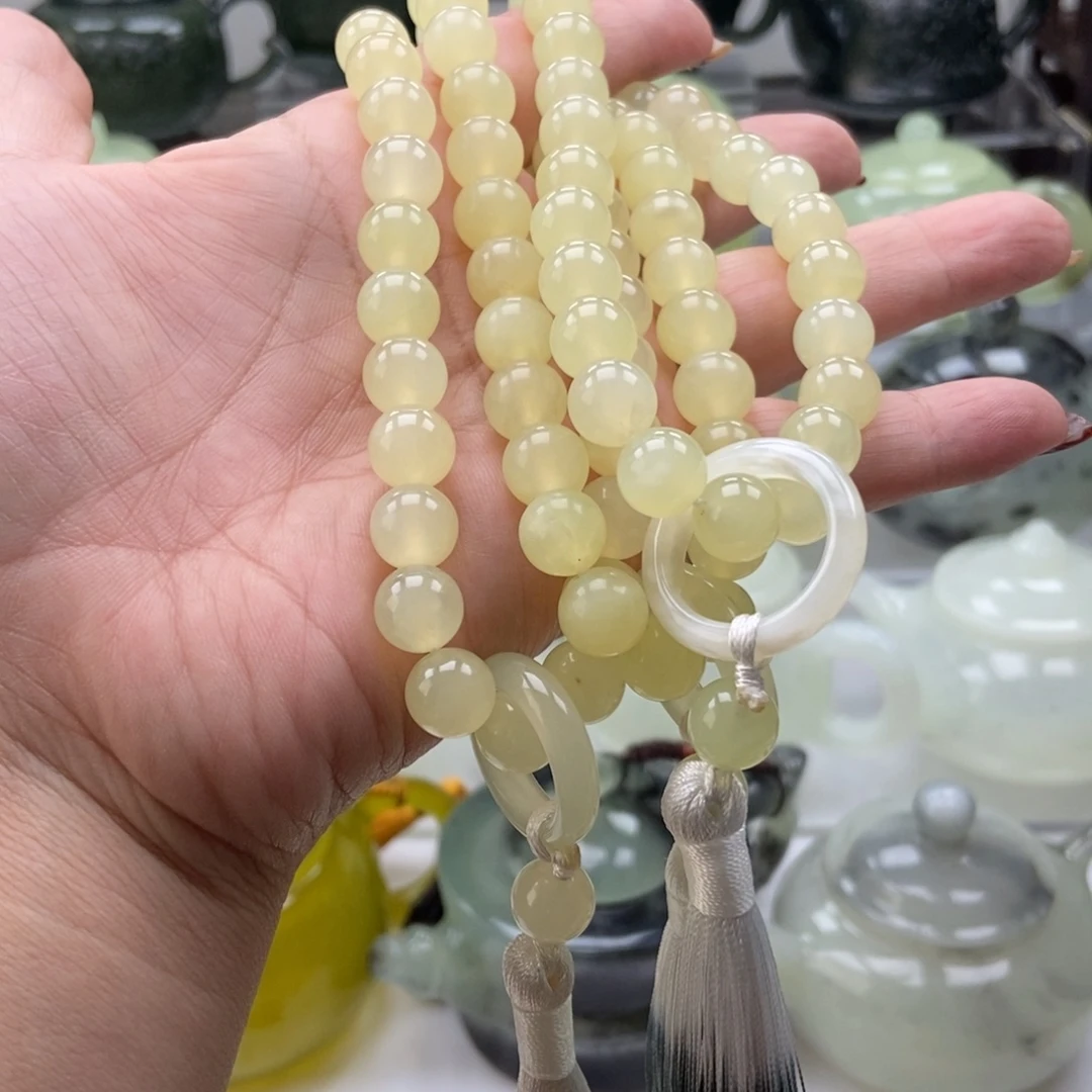 星***原蛇纹石玉未镶嵌手链