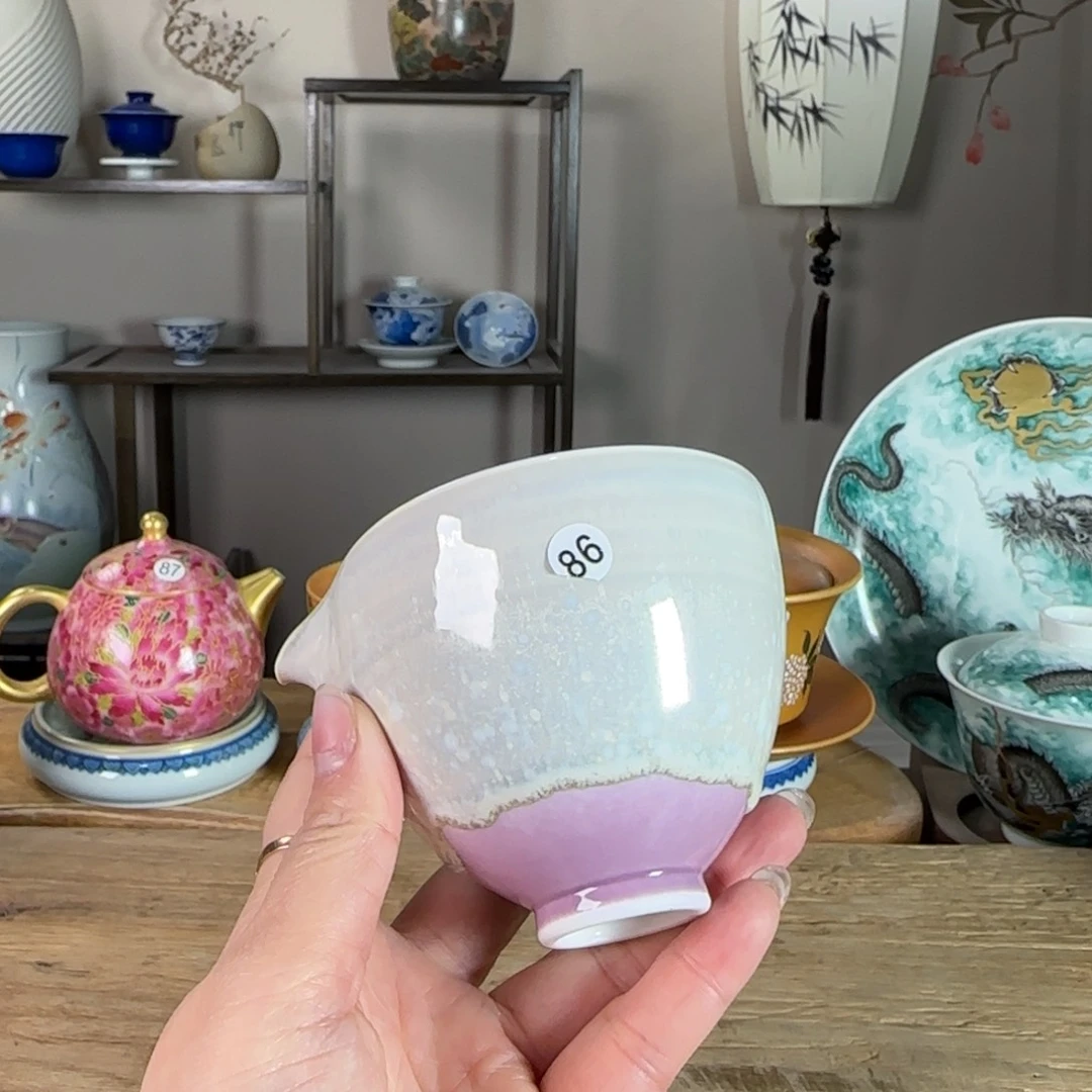 杯景德镇陶瓷柴烧多人