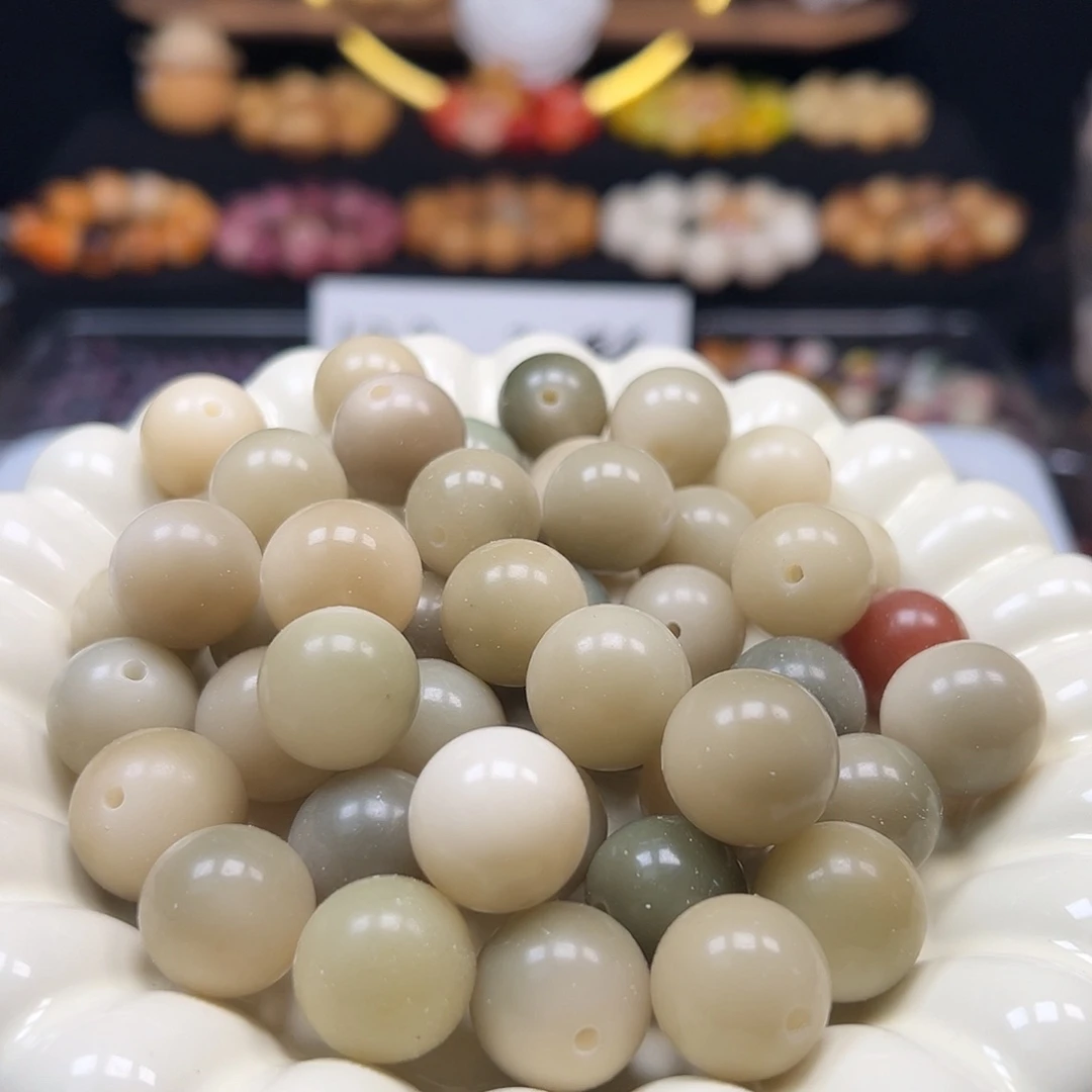 手串菩提根/象牙果微瑕卡17/18干磨圆100颗