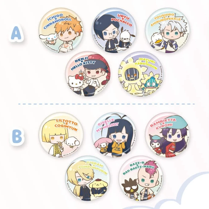 bleach死神三丽鸥联名场贩吧唧动漫周边盲盒六天天拆卡