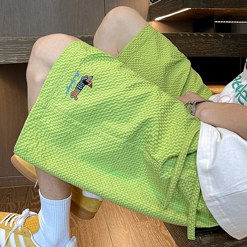 夏季薄款潮流新款宽松工装短裤直筒青少年男生透气五分休闲裤速干