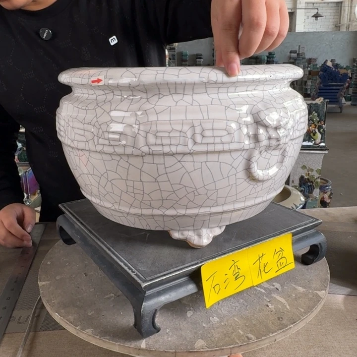 。一风堂石湾花盆 瑕疵 内27*19