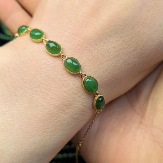 和田玉（碧玉）未镶嵌戒指手链