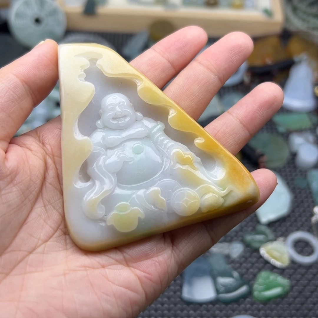 未镶嵌挂件翡翠逍遥佛
