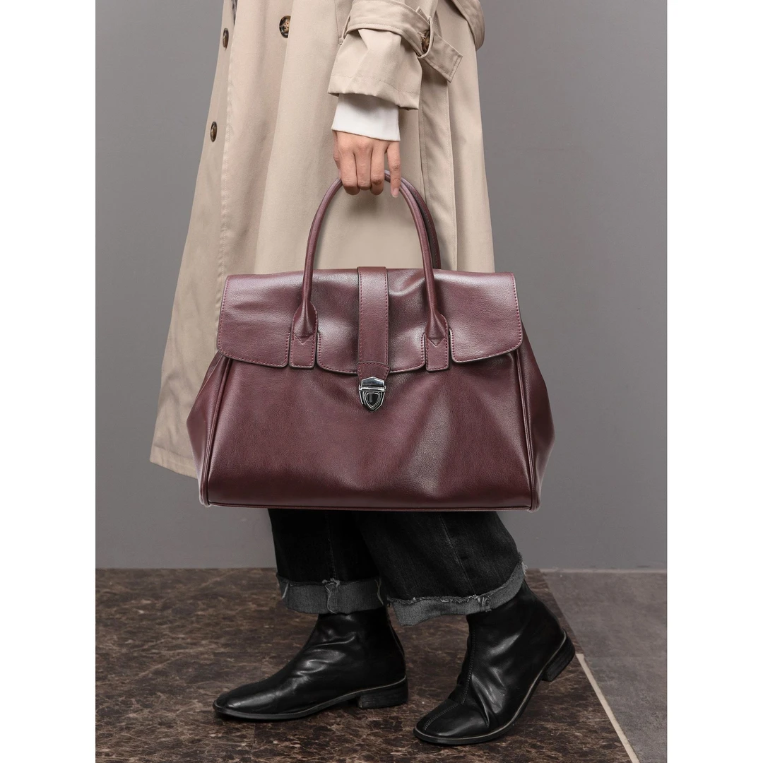 手提包包女新款潮款时尚小众高档软皮托特包高级感大容量通勤女包