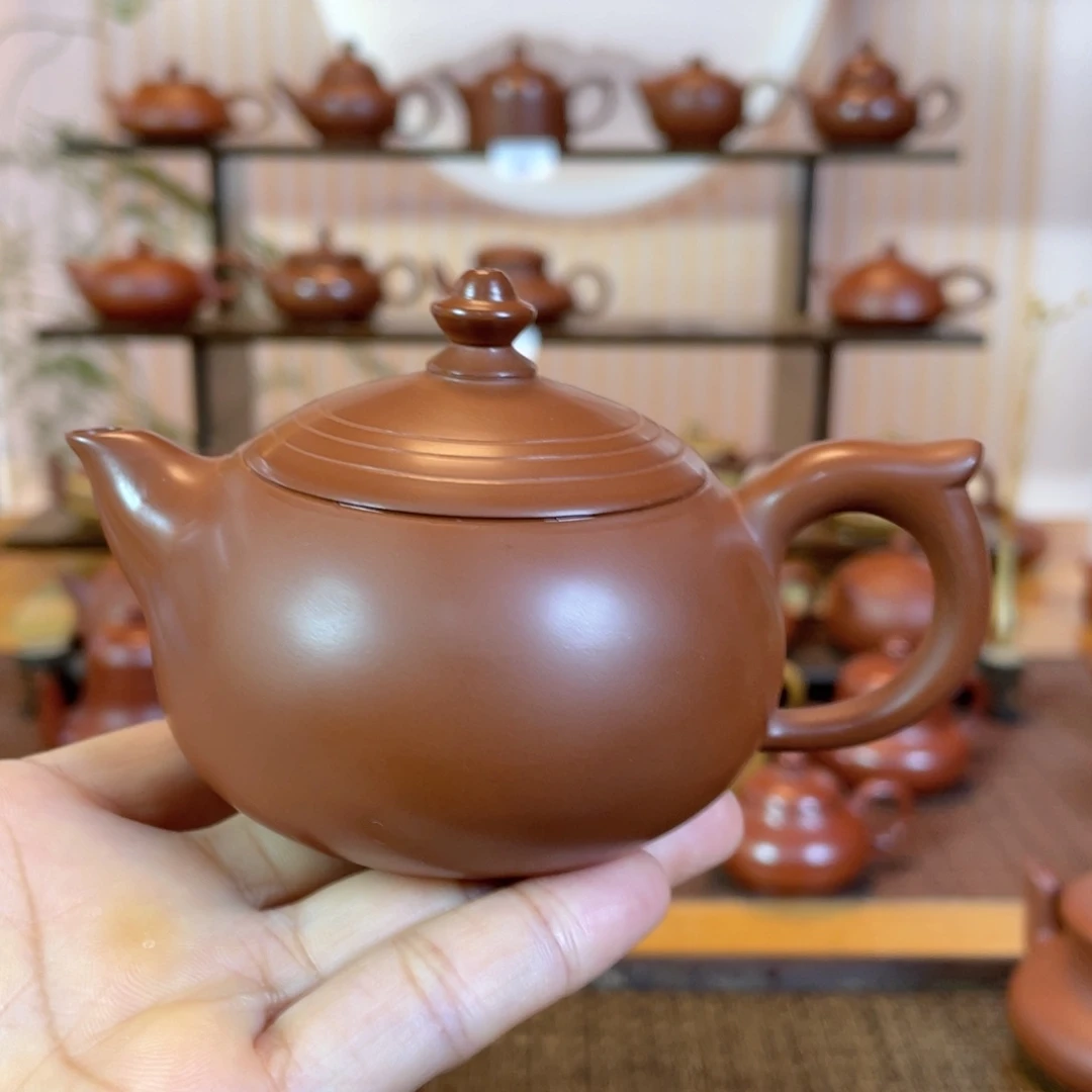 茶壶紫砂越***钱潮州手工手拉朱泥水磨微瑕富贵小凤雏