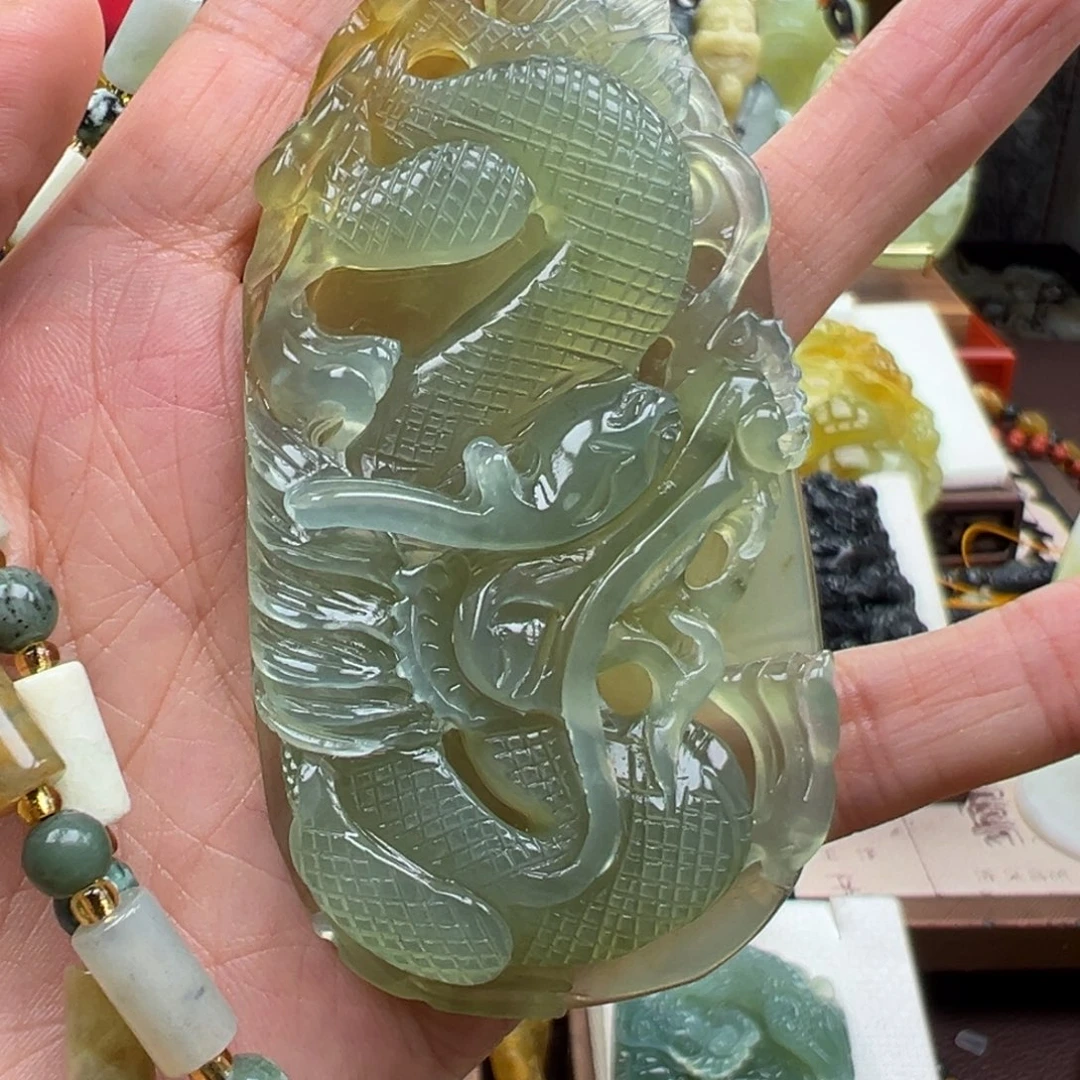 岫玉未镶嵌挂件挂件