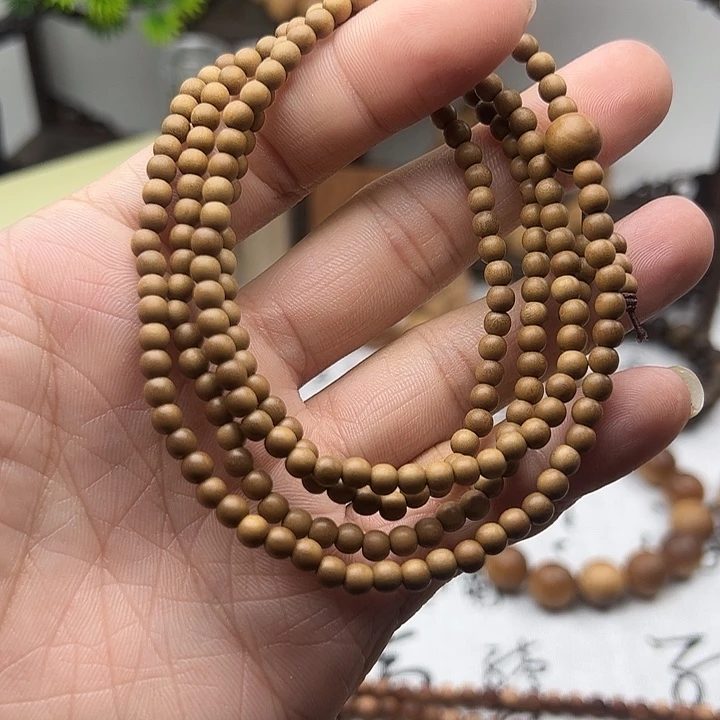 龙***子檀香木手串/手链老山檀香04多圈108