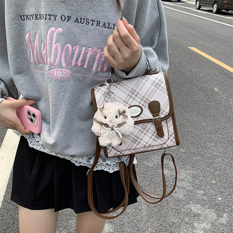 潮流时尚双肩包2025秋季新款休闲手提包韩版小众设计外出轻便背包