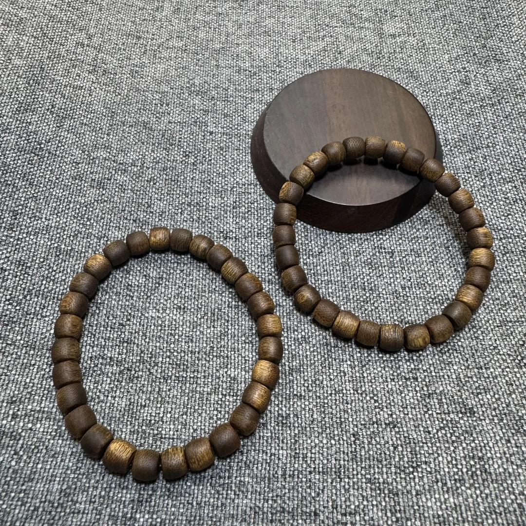 沉香惠安醇化土沉老料沉水（奇楠）绿棋楠沉香手串一条多样性发其一