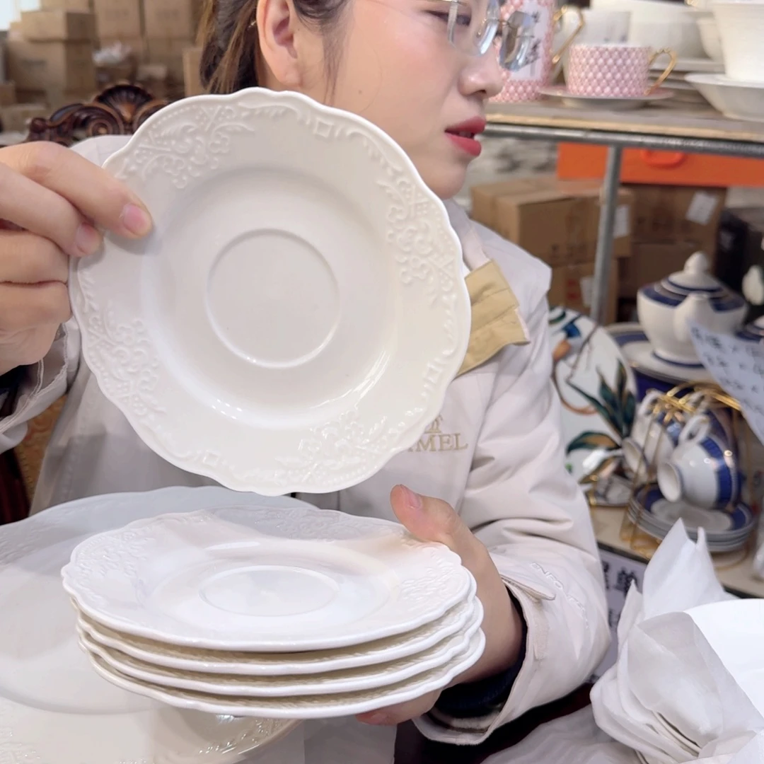 骨瓷骨瓷6英寸味碟15cm 10个实用外贸骨瓷