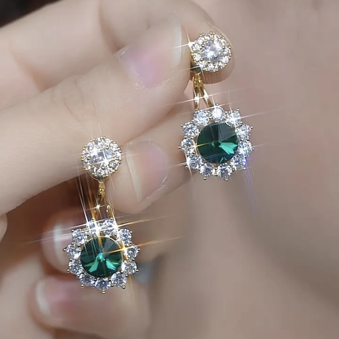 铜合金合成锆石耳饰 【太阳花】时尚一款多戴气质流苏小众耳环轻奢