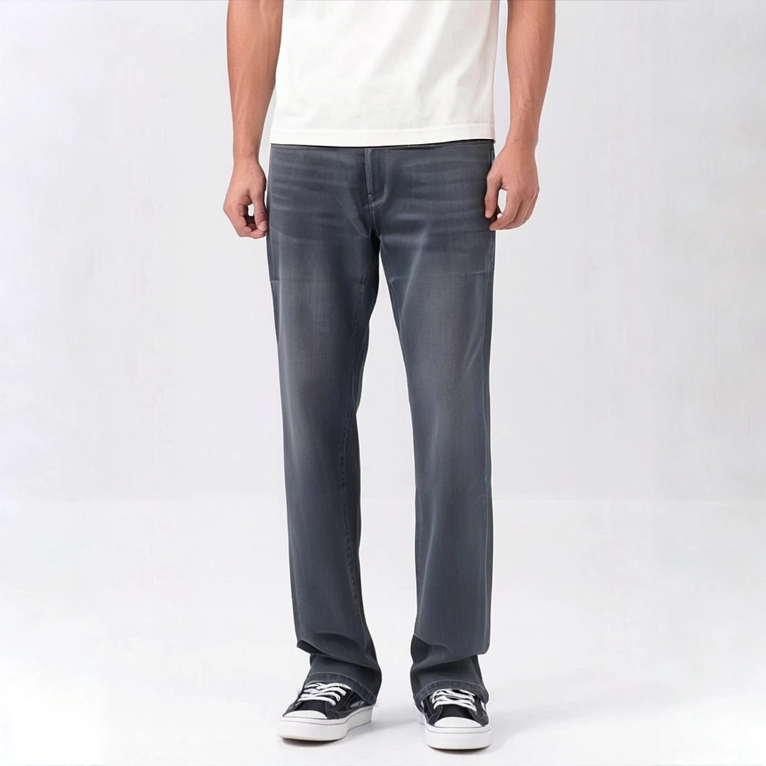 男款高定直筒水洗休闲牛仔裤866813