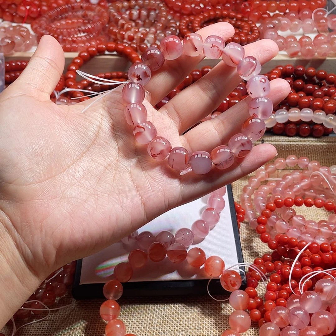 好***张手链未镶嵌南红玛瑙