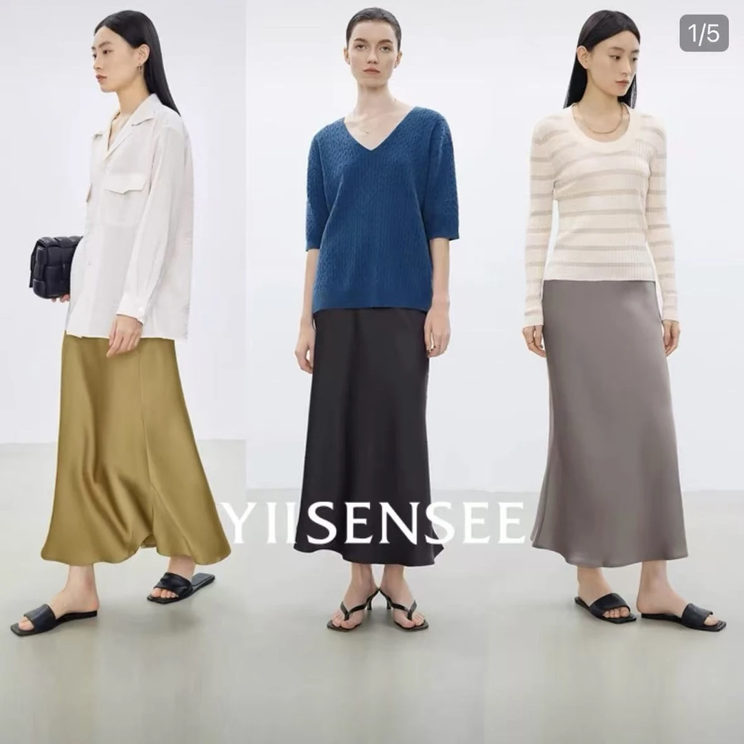 【YII】缎面半身裙