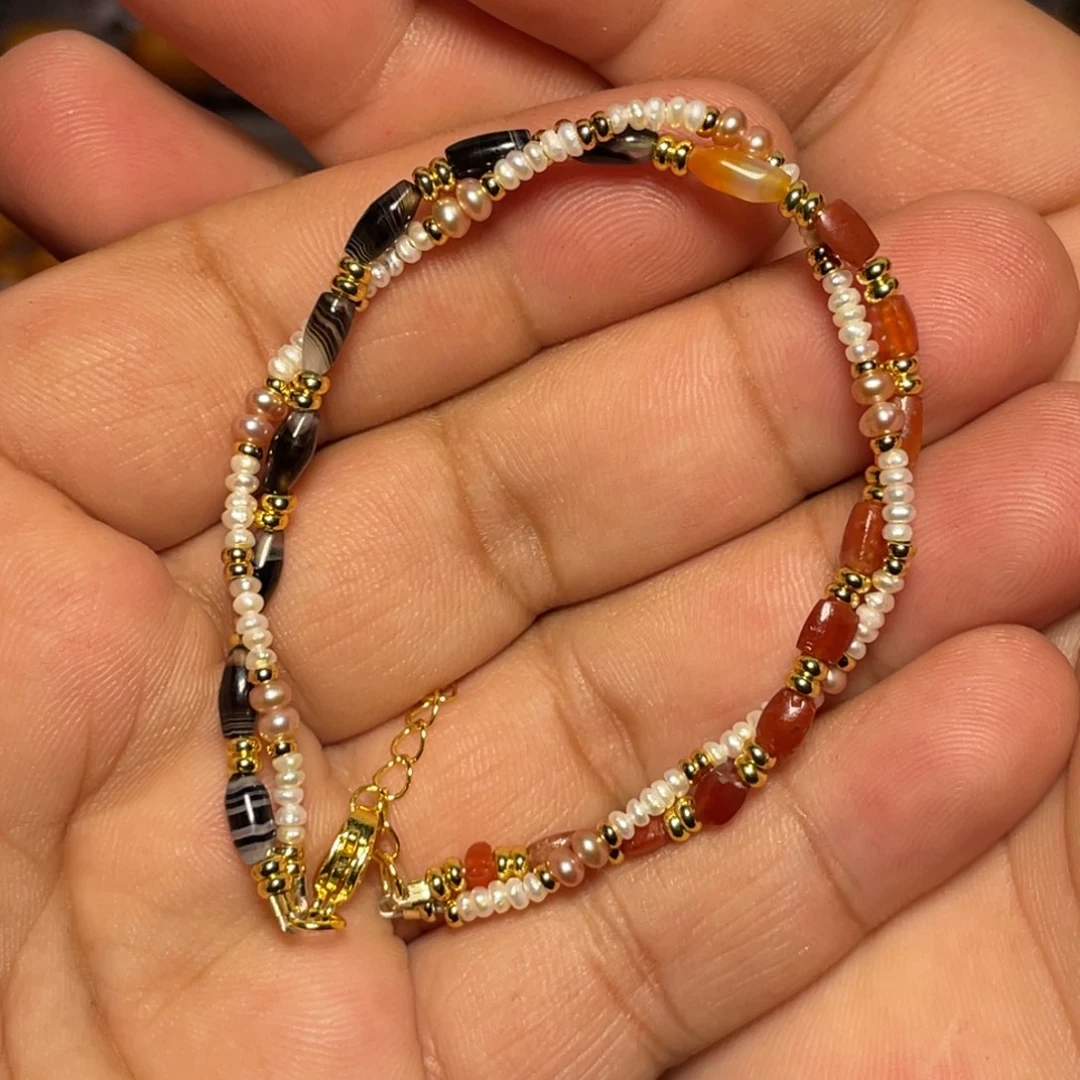 玛瑙/玉髓未镶嵌锁骨链