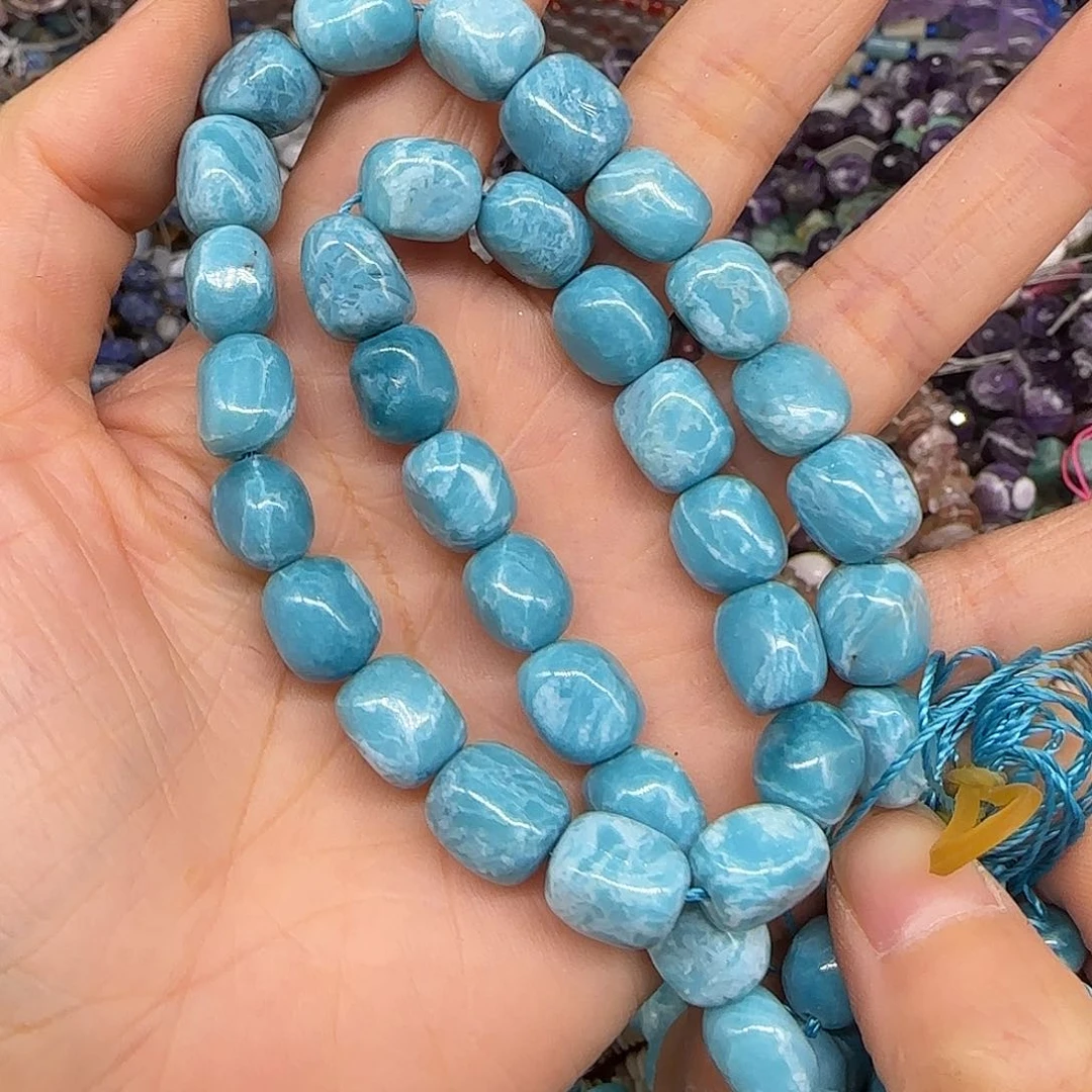 玛瑙/玉髓合金珠宝半成品拉力玛磷灰8-10mm一条