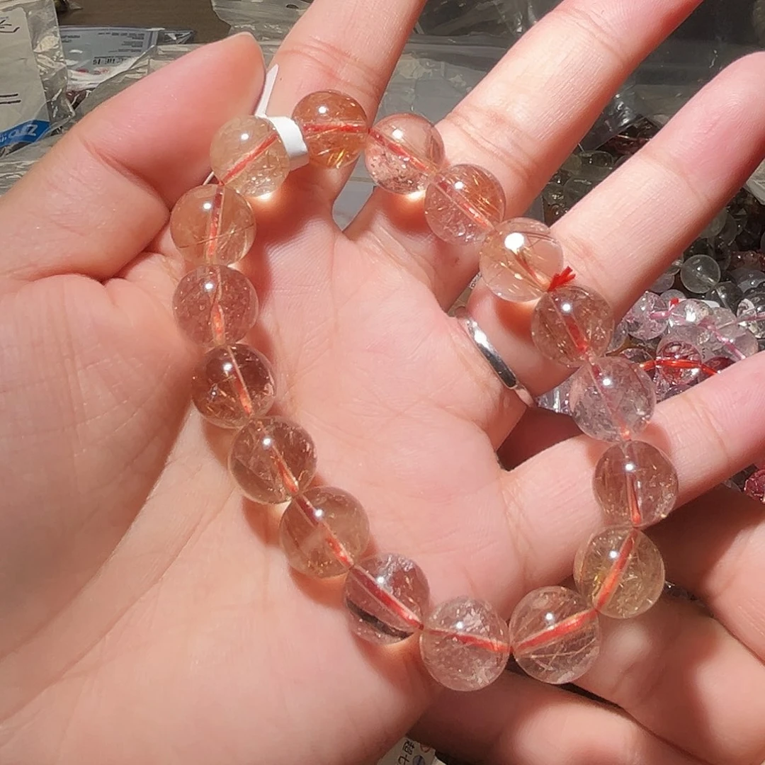 水晶手链未镶嵌铜发晶12毫米