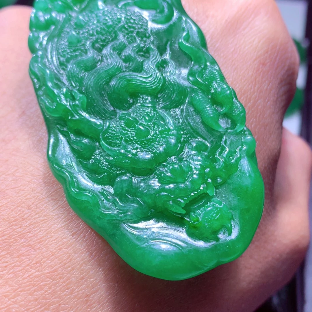 定制翡翠未镶嵌天然翡翠A货毛货挂件