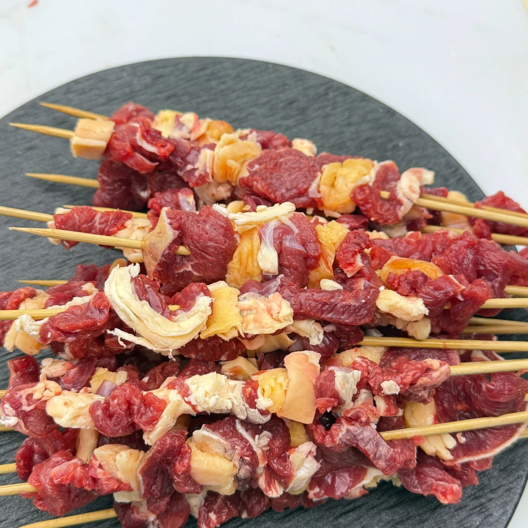 【黄牛牛肉串2斤】牛肉串 牛盟主1号专用链接 农村散养土黄牛