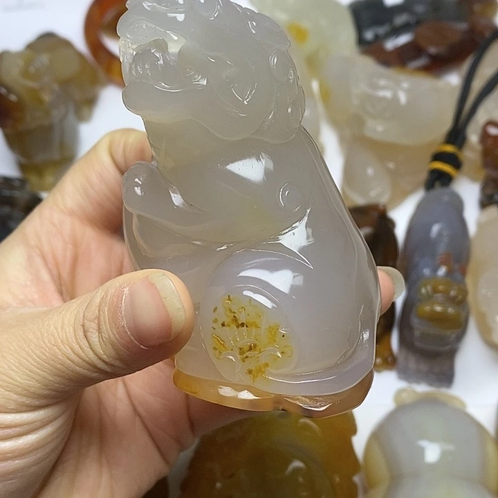 未镶嵌手把玛瑙/玉髓善**己