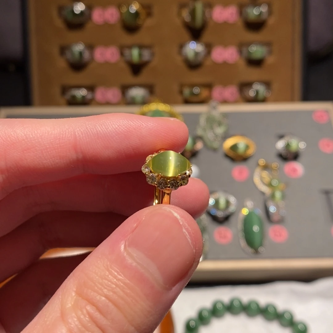 和田玉银S925镶嵌戒指