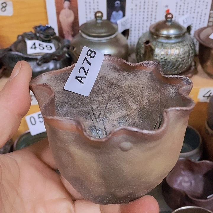 紫砂茶杯柴烧纯手工278